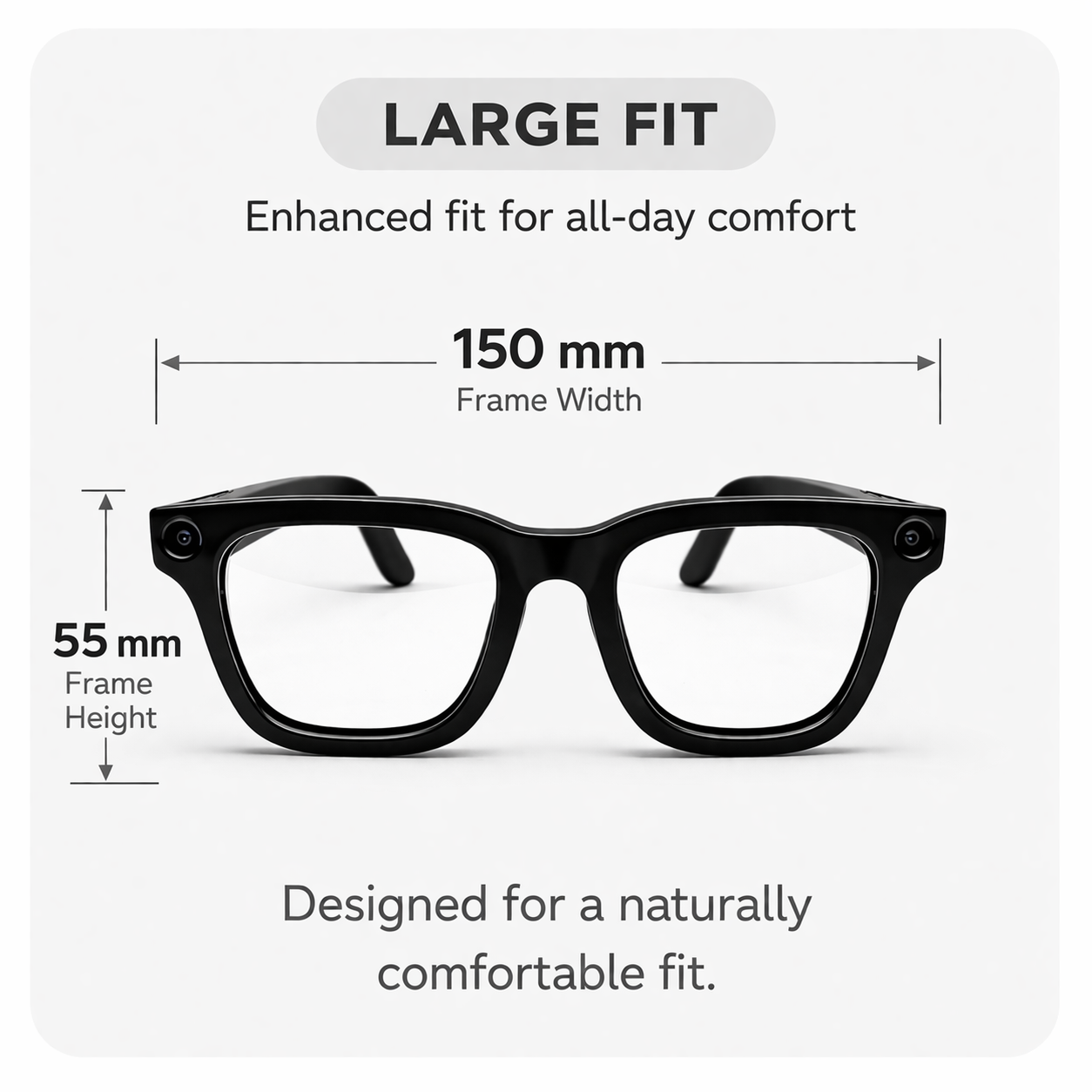 Orange Duck AI Smart Glasses – Large Fit